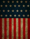 Old and Worn Patriotic Image of American Flag.  Graphic Illustration Royalty Free Stock Photo