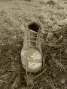 Old worn shoes Royalty Free Stock Photo