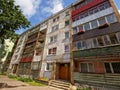 Old worn soviet apartment buildings in Liepaja, Latvia