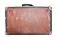 Old worn traveling suitcase