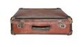 Old worn traveling suitcase