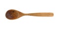 Old worn wooden spoon with clipping path