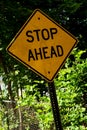 Stop Ahead Street Sign