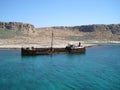 Old Wreck Crete, Greece Royalty Free Stock Photo