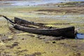 Old Wrecked Boat on a Coastal Beach Royalty Free Stock Photo