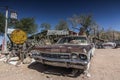 Old and wrecked car at Hackberry General Store