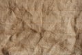 Old Wrinkled Burlap Fabric Texture Royalty Free Stock Photo