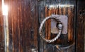 Old wrought iron door handle Royalty Free Stock Photo