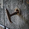 An Old Wrought Iron Door Handle Royalty Free Stock Photo