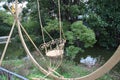 Old wrought-iron swing