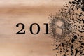2018 is passing away to welcome the new year 2019. 2018 is breaking into pieces. Dispersion effect