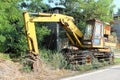 Rusty backhoe