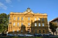 Old yellow building in Zagreb, Capital of Croatia. Royalty Free Stock Photo