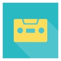 Old yellow cassette, icon