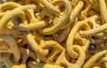 The old yellow chain background Royalty Free Stock Photo