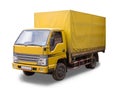 Old Yellow freight machine Royalty Free Stock Photo