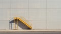Minimalistic Industrial Photography Vacant Clearance With Small Yellow Ladder