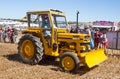 Old yellow massey fergerson Tractor at show Royalty Free Stock Photo