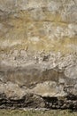 Old yellow plaster and brick wall Royalty Free Stock Photo