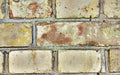 Old yellow red brick wall background or texture. Royalty Free Stock Photo