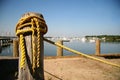 Old yellow rope Royalty Free Stock Photo