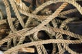 Old yellow rope Royalty Free Stock Photo