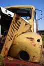 Old, yellow rusty truck Royalty Free Stock Photo