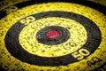 Old Yellow Target Board Royalty Free Stock Photo