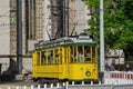 Old yellow tram in Gorlitz, Germany