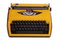 Old yellow typewriter Royalty Free Stock Photo