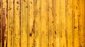 Old yellow wood texture background. painted wooden wall. Yellow background. Bright fence made of vertical boards. The texture of a Royalty Free Stock Photo
