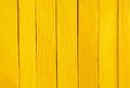 Old yellow wooden background. Wooden textured background. Wooden painted yellow boards are located vertically in a row Royalty Free Stock Photo