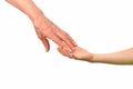 Generation - the hands of grandmother and child Royalty Free Stock Photo