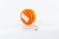 Old yoyo orange isolated Royalty Free Stock Photo