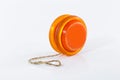 Old yoyo orange isolated on white Royalty Free Stock Photo