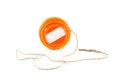 Old yoyo orange isolated on white Royalty Free Stock Photo