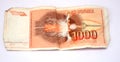 Old yugoslavia dinars, paper money Royalty Free Stock Photo