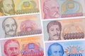 Old Yugoslavian money a business background Royalty Free Stock Photo