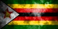 Old Zimbabwe grunge background flag