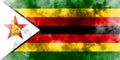 Old Zimbabwe grunge background flag