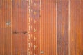 Old Zinc rust texture background, close up to pattern texture vertical zinc sheet. Abstract  Image of Rusty corrugated metal Royalty Free Stock Photo