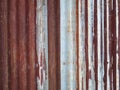 Old Zinc rust texture and background, Wall steel older dirty grunge surface fence. Royalty Free Stock Photo