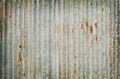 Old zinc wall texture background, rusty on galvanized metal panel sheeting Royalty Free Stock Photo