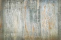 Old zinc wall texture background, rusty on galvanized metal panel sheeting