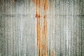 Old zinc wall texture background, rusty on galvanized metal panel sheeting Royalty Free Stock Photo