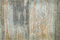 Old zinc wall texture background, rusty on galvanized metal panel sheeting. Royalty Free Stock Photo