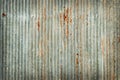 Old zinc wall texture background, rusty on galvanized metal panel sheeting Royalty Free Stock Photo