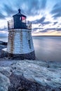 Oldcastle lighthouse in newport rhode island Royalty Free Stock Photo