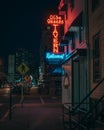 Olde Queens Tavern vintage neon sign at night, New Brunswick, New Jersey Royalty Free Stock Photo