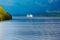 Norway fjord panorama, cruise ship